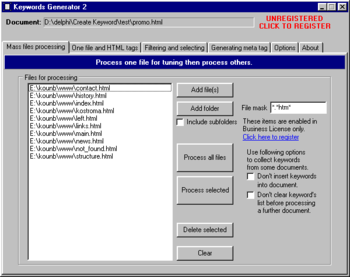 AS Keywords Generator screenshot