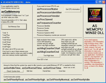 AS MEMCPU WIN32 DLL screenshot 2