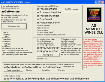 AS MEMCPU WIN32 DLL screenshot 3