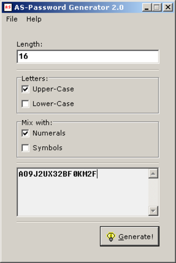 AS-Password Generator screenshot