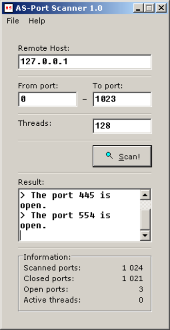 AS-Port Scanner screenshot