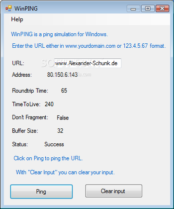 AS WinPING screenshot