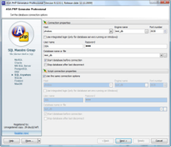 ASA PHP Generator Professional screenshot