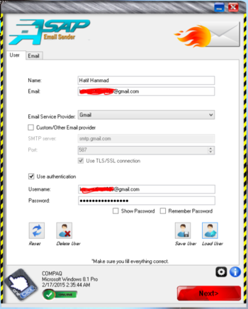 ASAP Email Sender screenshot