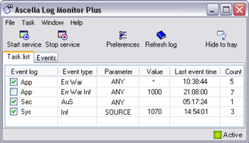 Ascella Log Monitor Plus screenshot