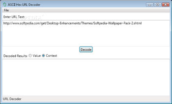 ASCII HEX URL Decoder screenshot