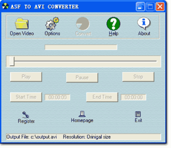 ASF to AVI Converter screenshot