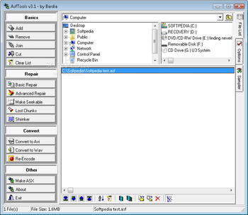 AsfTools screenshot