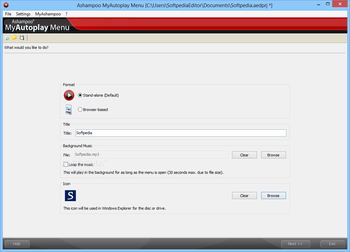 Ashampoo MyAutoPlay Menu screenshot