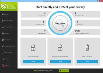 Ashampoo Privacy Protector screenshot