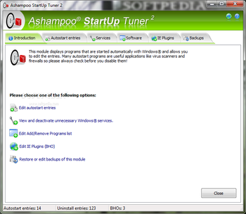 Ashampoo StartUp Tuner screenshot