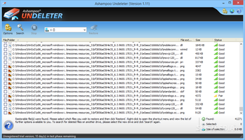 Ashampoo Undeleter screenshot
