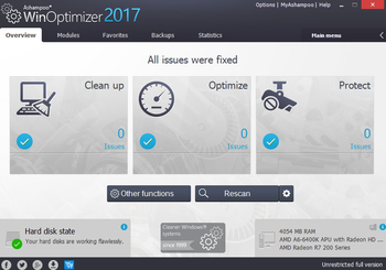 Ashampoo WinOptimizer 2017 screenshot