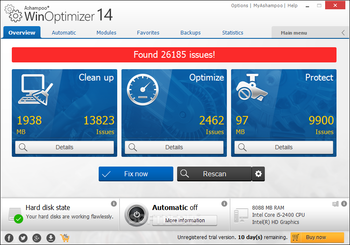 Ashampoo WinOptimizer screenshot