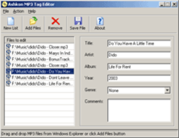 Ashkon MP3 Tag Editor screenshot 2