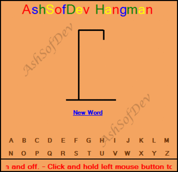 AshSofDev Hangman screenshot