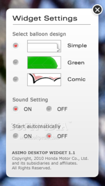 ASIMO Desktop Widget screenshot 6