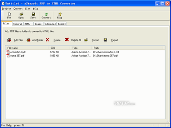 aSkysoft PDF to HTML Converter screenshot 3