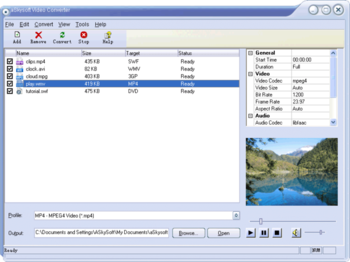 aSkysoft Video Converter screenshot