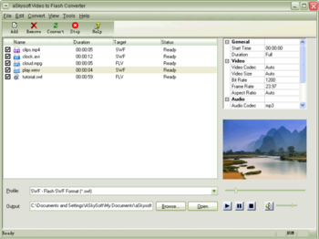 aSkysoft Video to Flash Converter screenshot 3