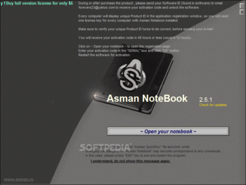 ASMAN NoteBook screenshot