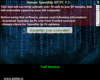 Asman SpeedUp XP PC screenshot