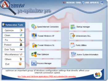 Asmw PC-Optimizer pro screenshot