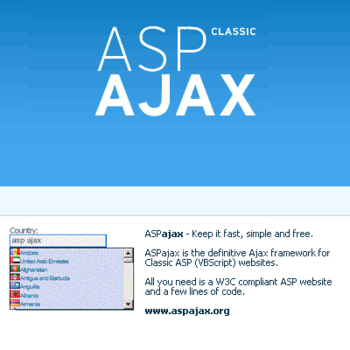 ASP Ajax screenshot