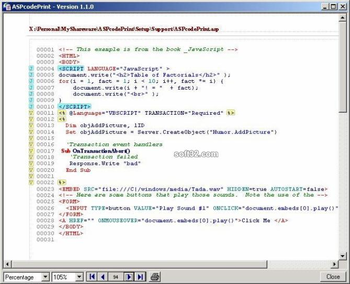 ASPcodePrint screenshot 3
