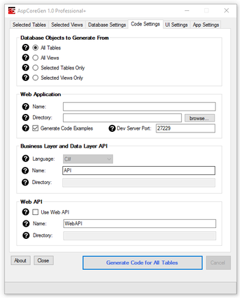AspCoreGen Express screenshot 3