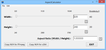 AspectCalculator screenshot