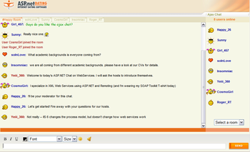 ASP.NET Ajax Chat screenshot