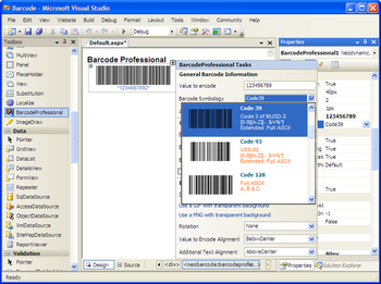 ASP.NET Barcode Professional screenshot