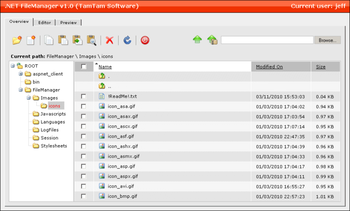 ASP.NET FileManager screenshot