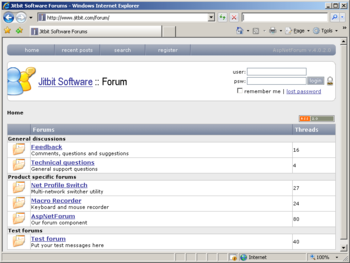 AspNetForum screenshot