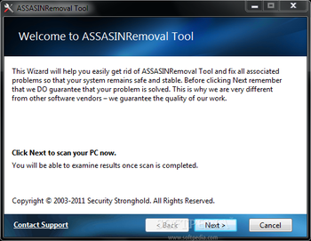 ASSASINRemoval Tool screenshot