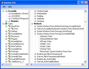 Assembly Info screenshot