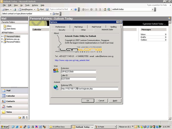 Asterisk Outlook Dialer screenshot 3