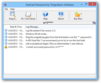 Asterisk Password screenshot