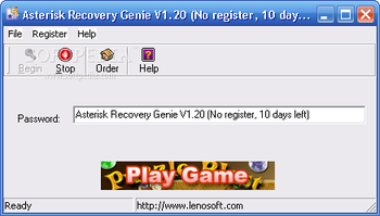 Asterisk Recovery Genie screenshot