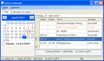 Astice Calendar screenshot 2