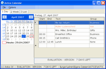 Astice Calendar screenshot 3