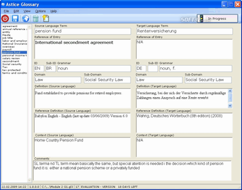 Astice Glossary screenshot 2