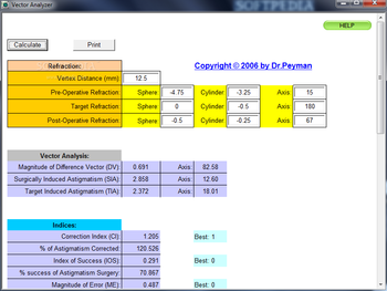 Astigmatism Vector Analyzer screenshot 2