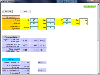 Astigmatism Vector Analyzer screenshot 3