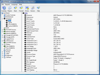 ASTRA32 - Advanced System Information Tool screenshot