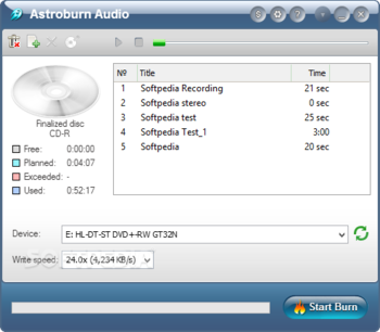 Astroburn Audio screenshot