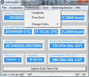 Astronomer's Digital Clock screenshot 3