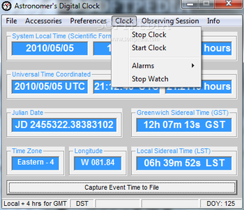 Astronomer's Digital Clock screenshot 4