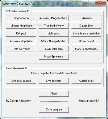 Astronomy Calculators screenshot